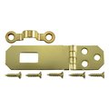 Midwest Fastener 3/4" x 2-3/4" Brass Plated Steel Hasps 4PK 37244